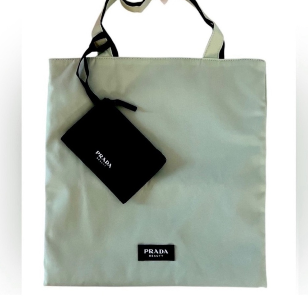 Prada beauty GWP reversible Tote with Matching Pouch